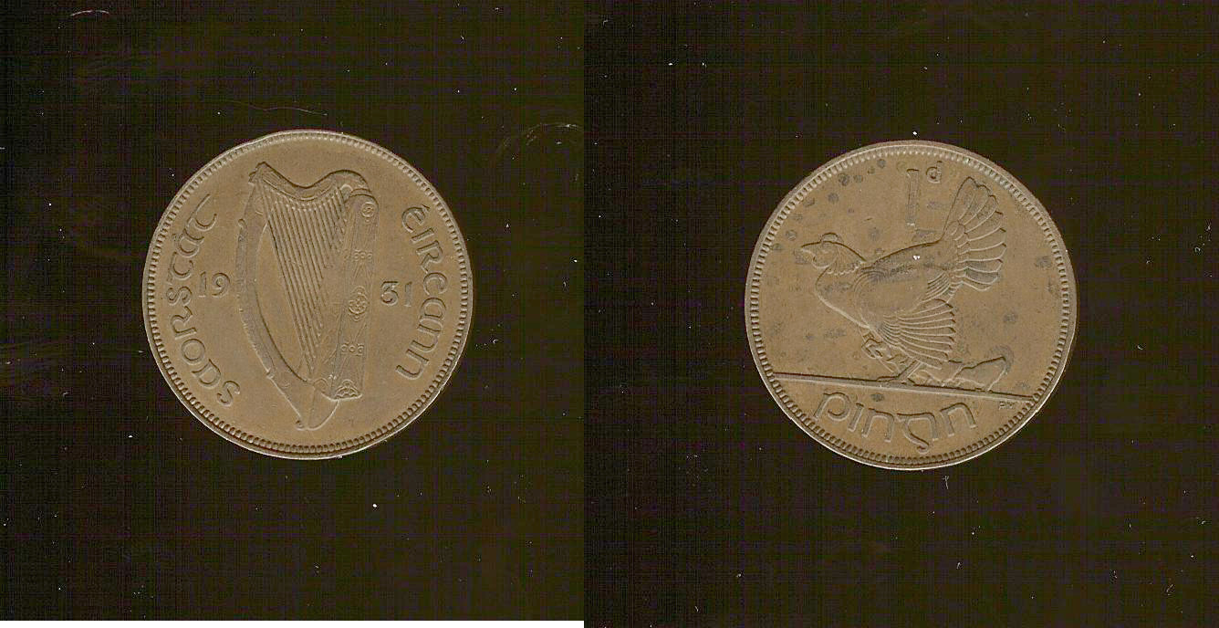 Ireland penny 1931 AU